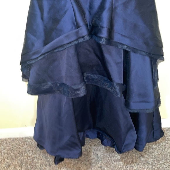 Womens New RARE XSCAPE Vintage Off-Shoulder
Mermaid Navy Evening Formal … - Picture 5 of 13